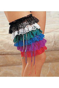 Shirley of Hollywood Satin And Lace Leg Garter in Red  from SexyShoes.com