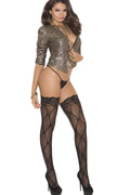 Lace Thigh High With Back Seam