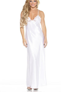 Shirley of Hollywood Charmeuse And Lace in White 