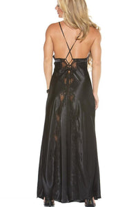 Shirley of Hollywood Charmeuse And Lace in Black 