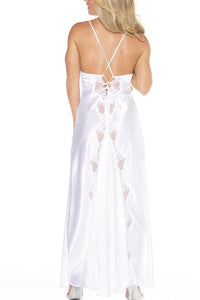 Shirley of Hollywood Charmeuse And Lace in White 