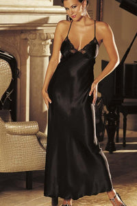 Shirley of Hollywood Charmeuse And Lace in Black  from SexyShoes.com