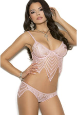 Lace Underwire Bralette With Matching Panty