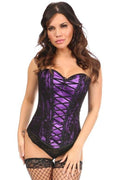 Lace-Up Overbust Corset with Black Lace