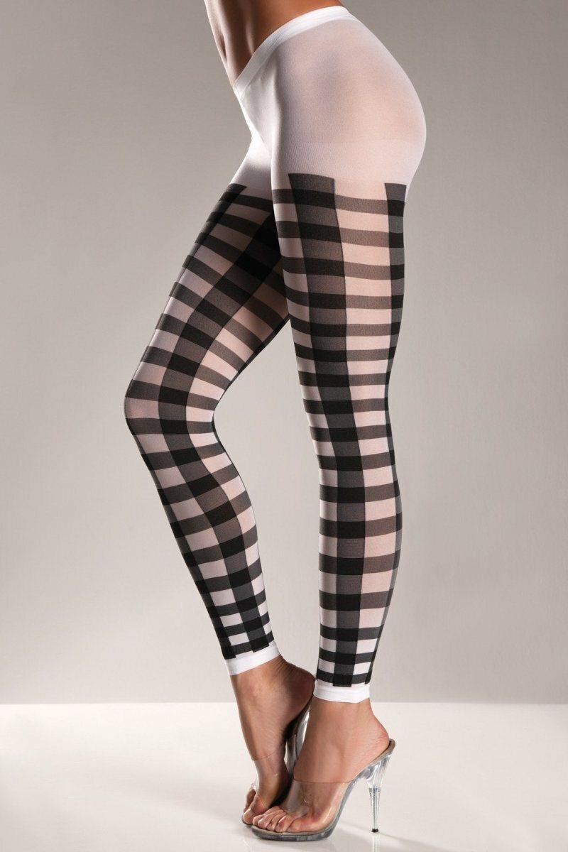 Lattice Pattern Footless Pantyhose-Pantyhose-BeWicked-Black-O/S-SEXYSHOES.COM