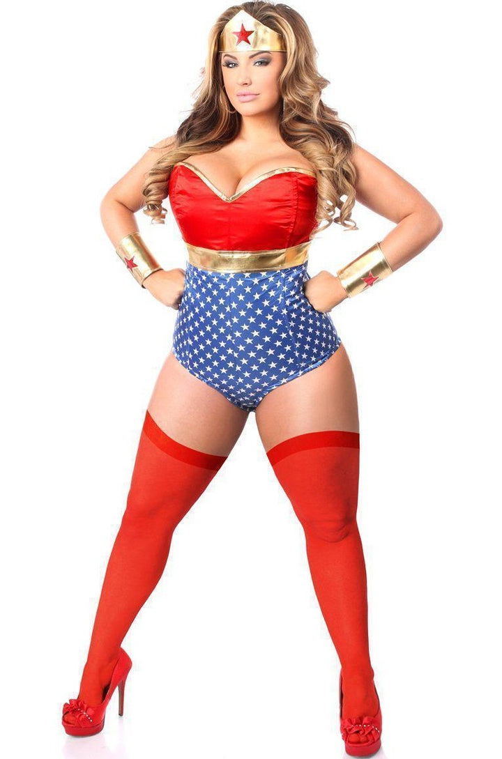 Lavish 3 PC Sexy Superhero Costume-Daisy Corsets-SEXYSHOES.COM