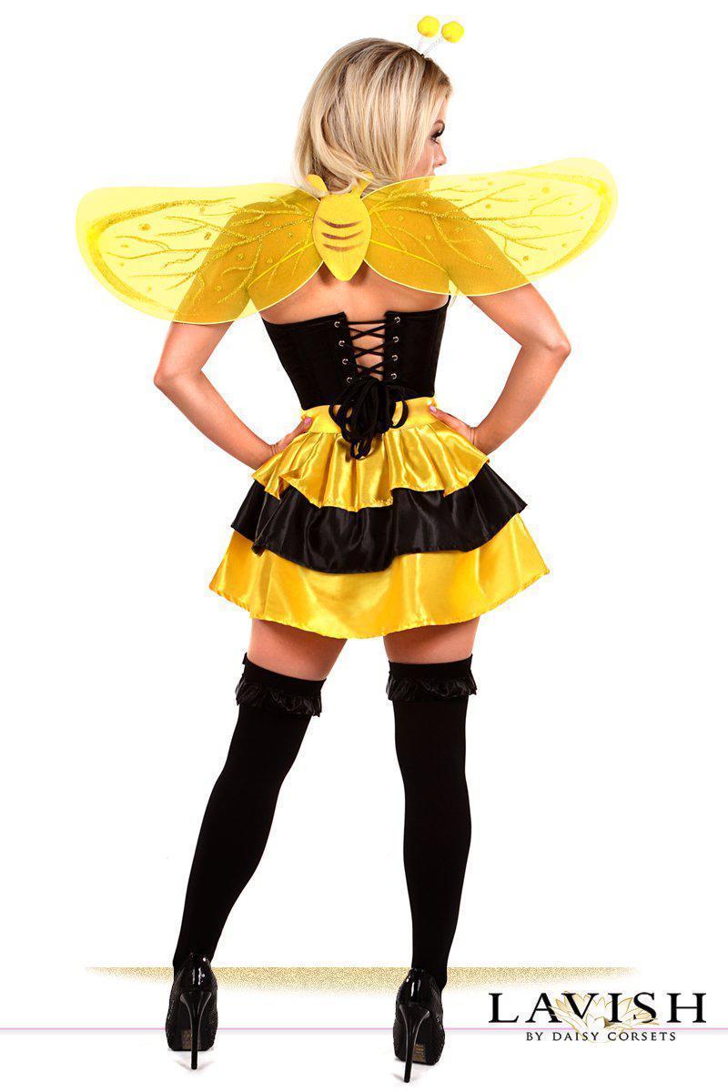 Daisy Corsets Lavish 4 PC Queen Bee Costume in Black 