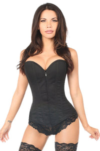 Daisy Corsets Lavish Black Cotton Overbust Corset in Black  from SexyShoes.com