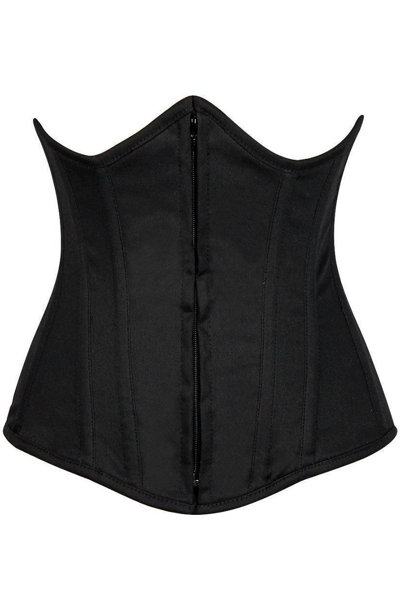 Lavish Black Cotton Underbust Corset-Daisy Corsets-SEXYSHOES.COM