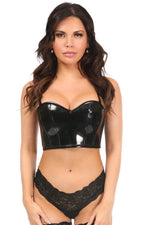 Lavish Black Patent Short Bustier