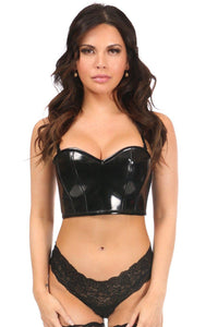 Daisy Corsets Lavish Black Patent Short Bustier in Black  from SexyShoes.com