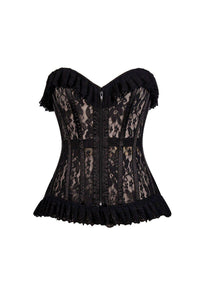 Daisy Corsets Lavish Black Sheer Lace Corset in Black 