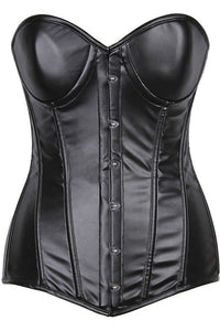 Daisy Corsets Lavish Wet Look Underwire Corset in Black  from SexyShoes.com