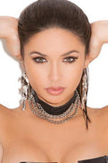 Leather Choker With Chains