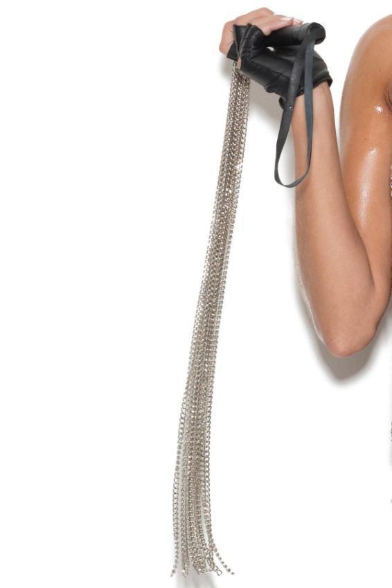Leather Handle Chain Whip-Elegant Moments-SEXYSHOES.COM