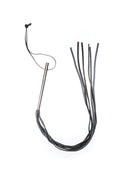 Leather Whip With Metal Handle