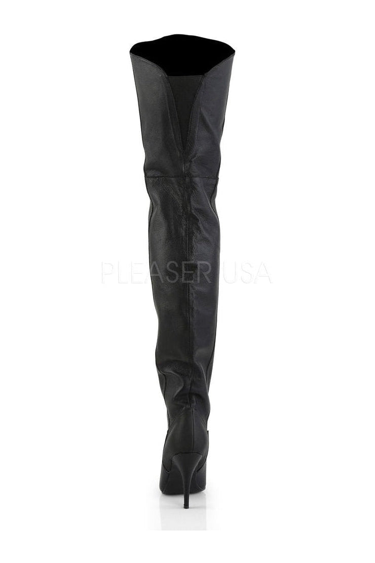 LEGEND-8868 Thigh Boot | Black Genuine Leather-Pleaser-Thigh Boots-SEXYSHOES.COM