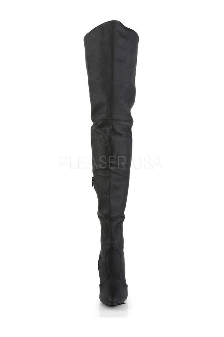 LEGEND-8899 Thigh Boot  | Black Genuine Leather
