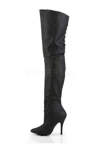 Pleaser LEGEND-8899 Thigh Boot in Black Genuine Leather