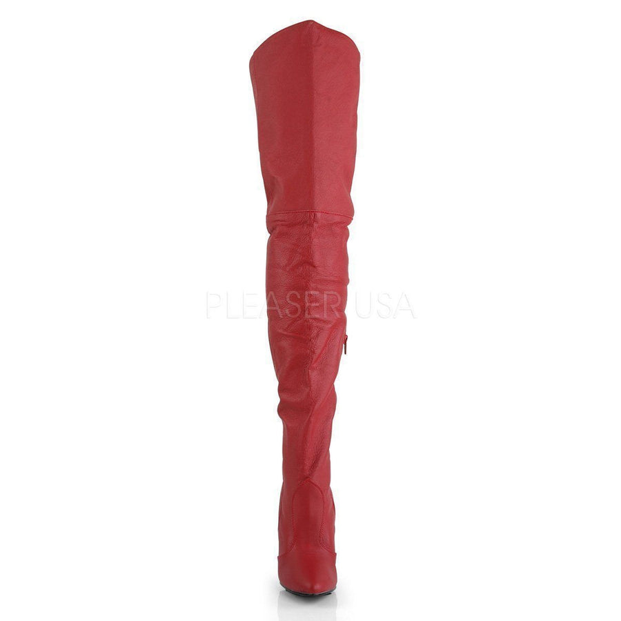 LEGEND-8899 Thigh Boot | Red Genuine Leather-FINAL SALE-Red-Thigh Boots-SEXYSHOES.COM