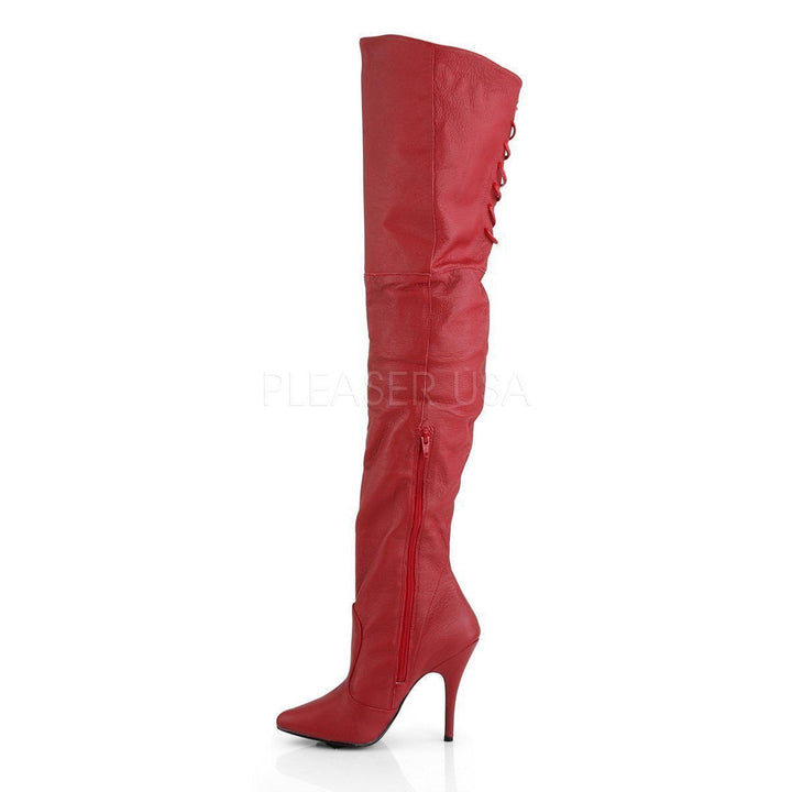 LEGEND-8899 Thigh Boot | Red Genuine Leather-FINAL SALE-Red-Thigh Boots-SEXYSHOES.COM