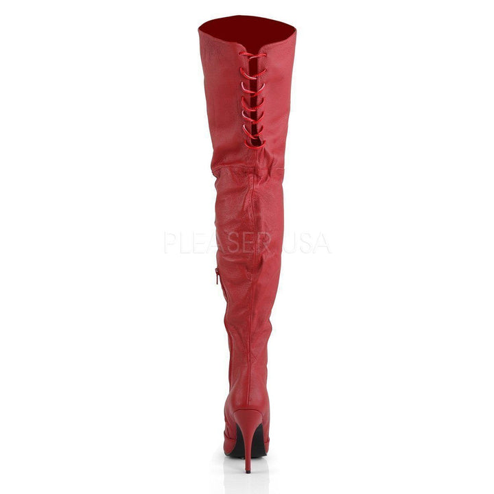 LEGEND-8899 Thigh Boot | Red Genuine Leather-FINAL SALE-Red-Thigh Boots-SEXYSHOES.COM