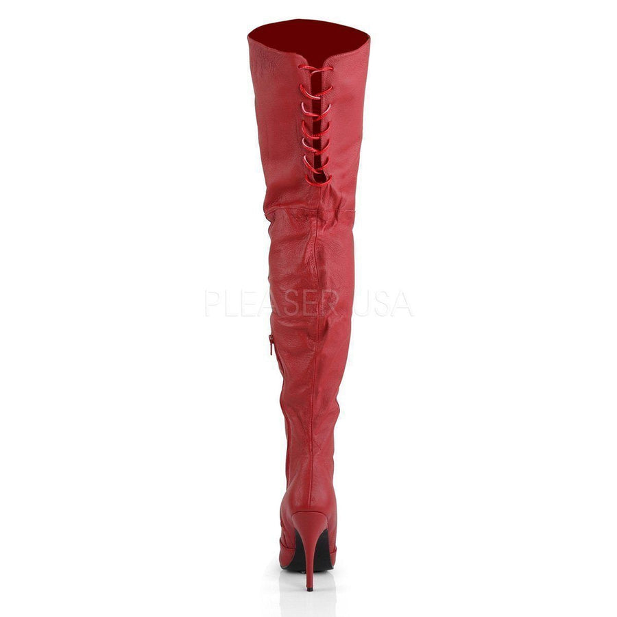 LEGEND-8899 Thigh Boot | Red Genuine Leather-FINAL SALE-Red-Thigh Boots-SEXYSHOES.COM
