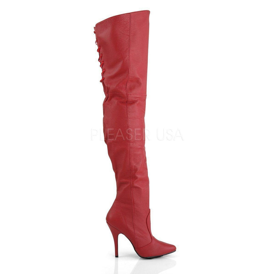 LEGEND-8899 Thigh Boot | Red Genuine Leather-FINAL SALE-Red-Thigh Boots-SEXYSHOES.COM
