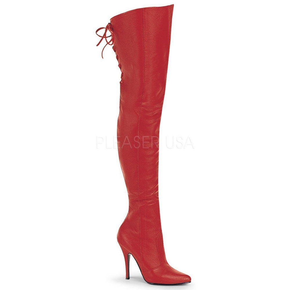 LEGEND-8899 Thigh Boot | Red Genuine Leather-FINAL SALE-Red-Thigh Boots-SEXYSHOES.COM