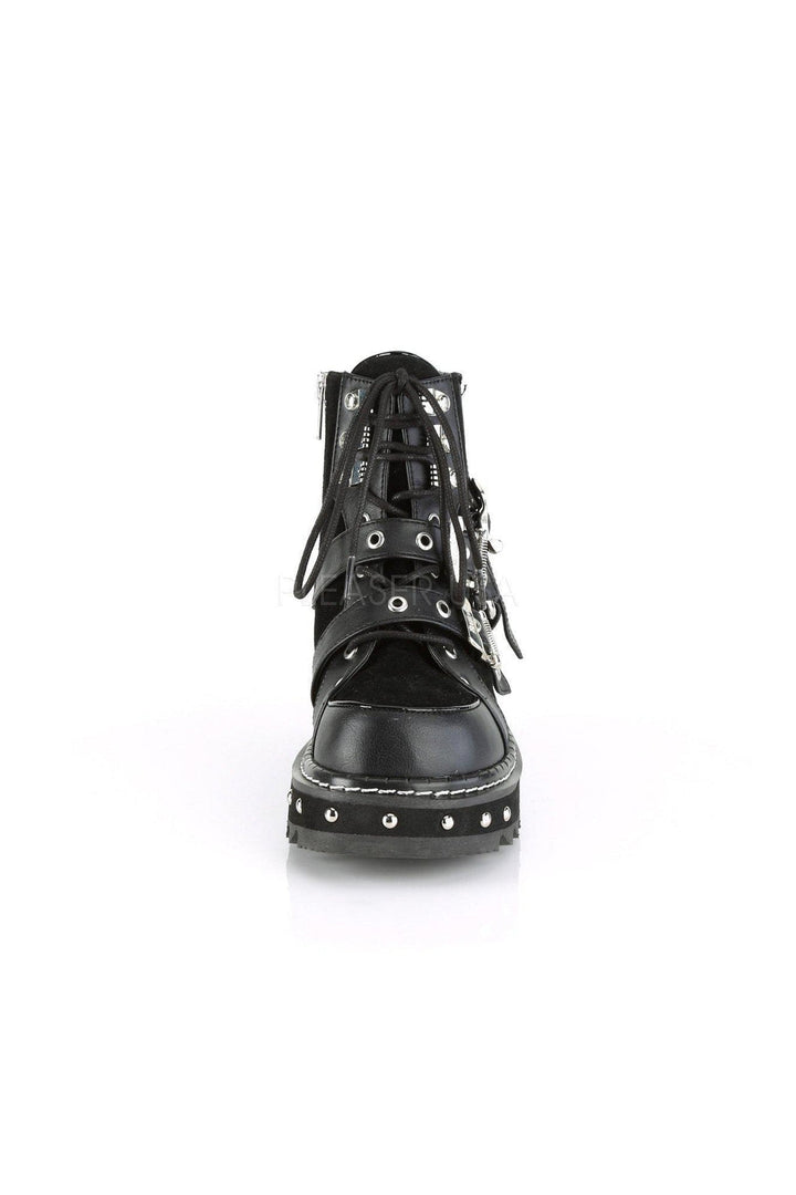 LILITH-278 Demonia Ankle Boot | Black Faux Leather-Demonia-SEXYSHOES.COM