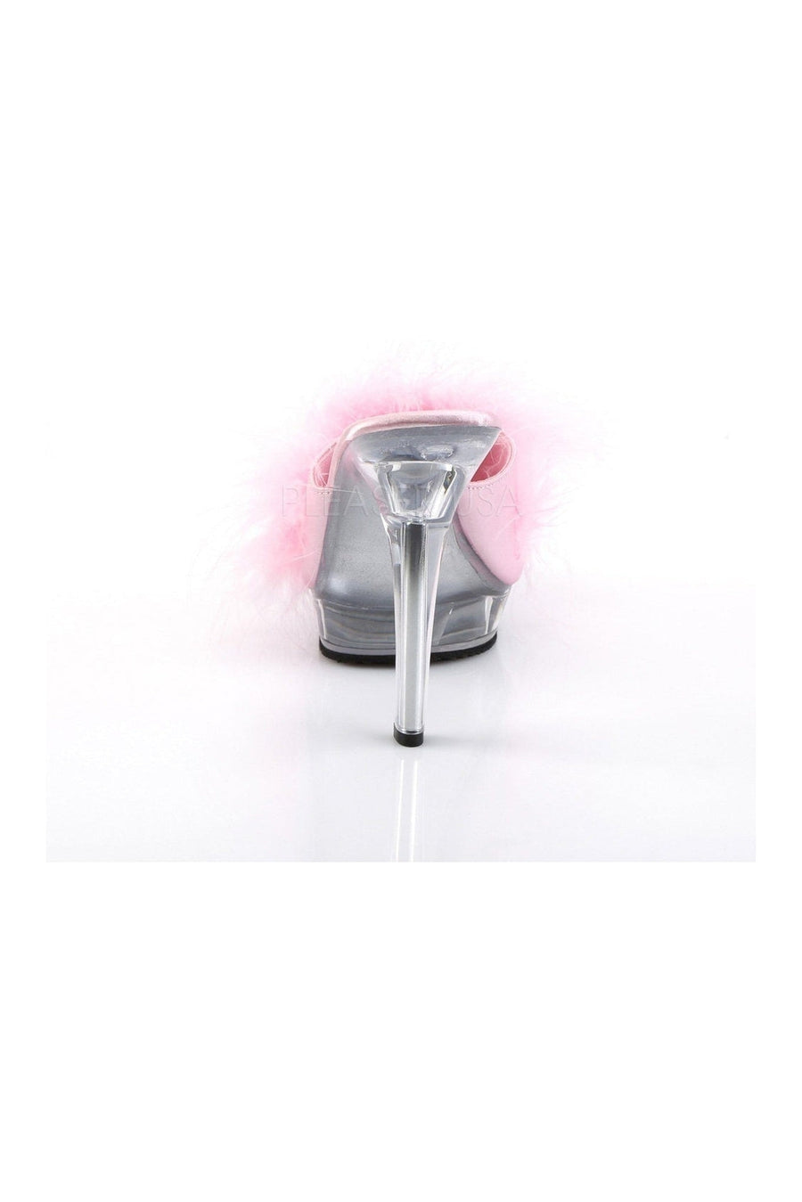 Fabulicious LIP-101-8 Mule in Clear Satin