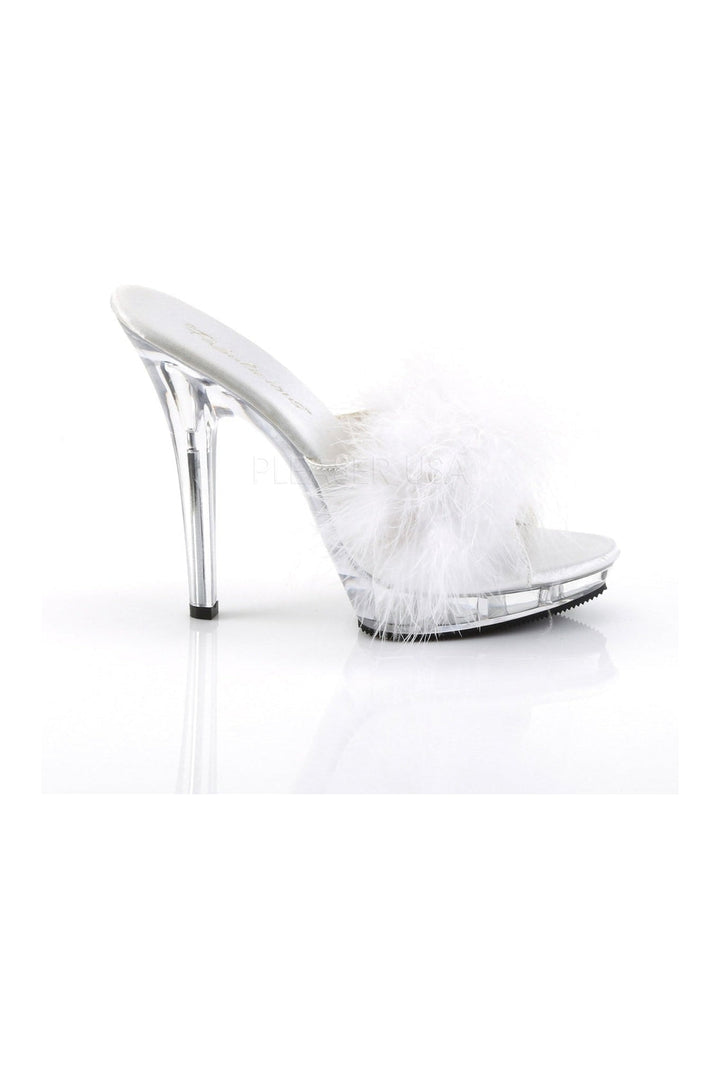 LIP-101-8 Mule | Clear Genuine Satin-Fabulicious-Slides-SEXYSHOES.COM