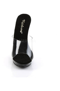 Fabulicious LIP-101 Platform Slide in Black Vinyl