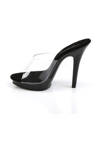 Fabulicious LIP-101 Platform Slide in Black Vinyl