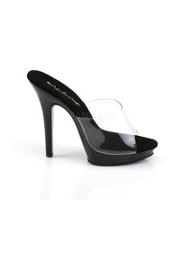 Fabulicious LIP-101 Platform Slide in Black Vinyl