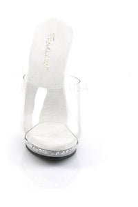 Fabulicious LIP-101LS Platform Slide in Clear Vinyl