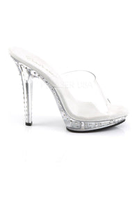 Fabulicious LIP-101LS Platform Slide in Clear Vinyl