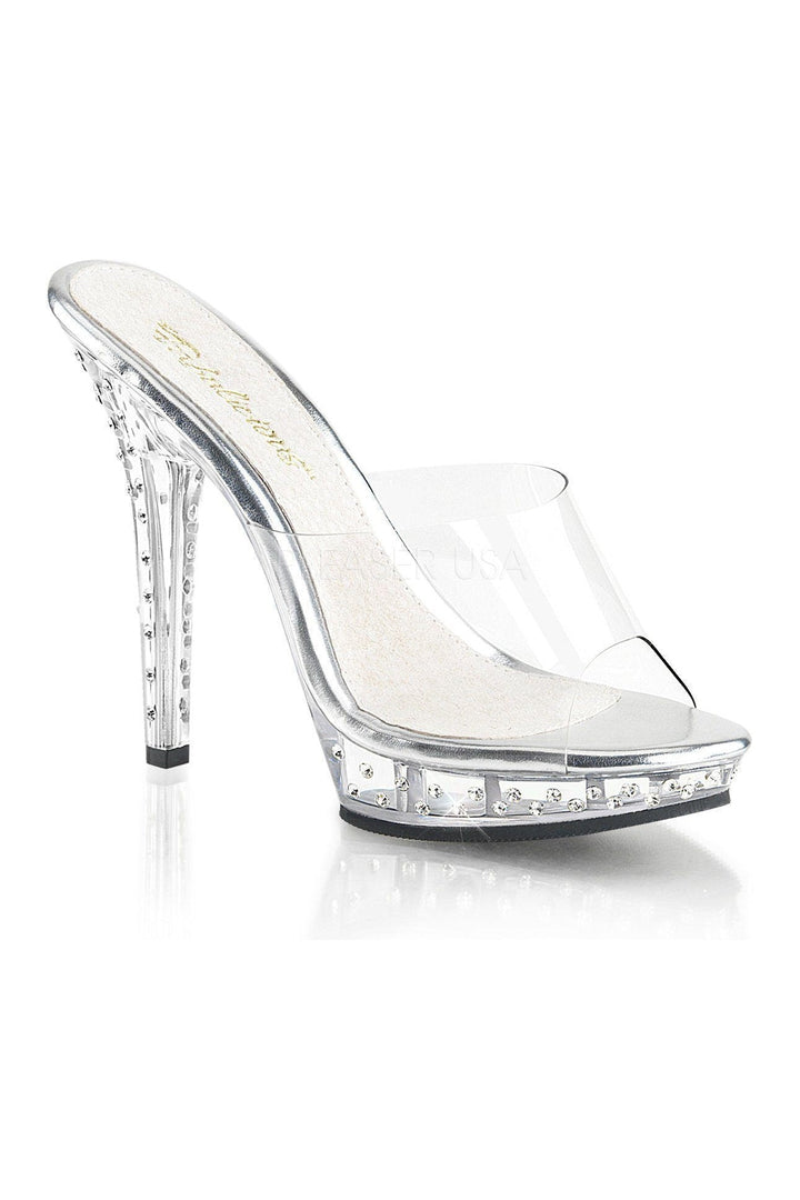 LIP-101SDT Platform Slide | Clear Vinyl-Fabulicious-Clear-Slides-SEXYSHOES.COM