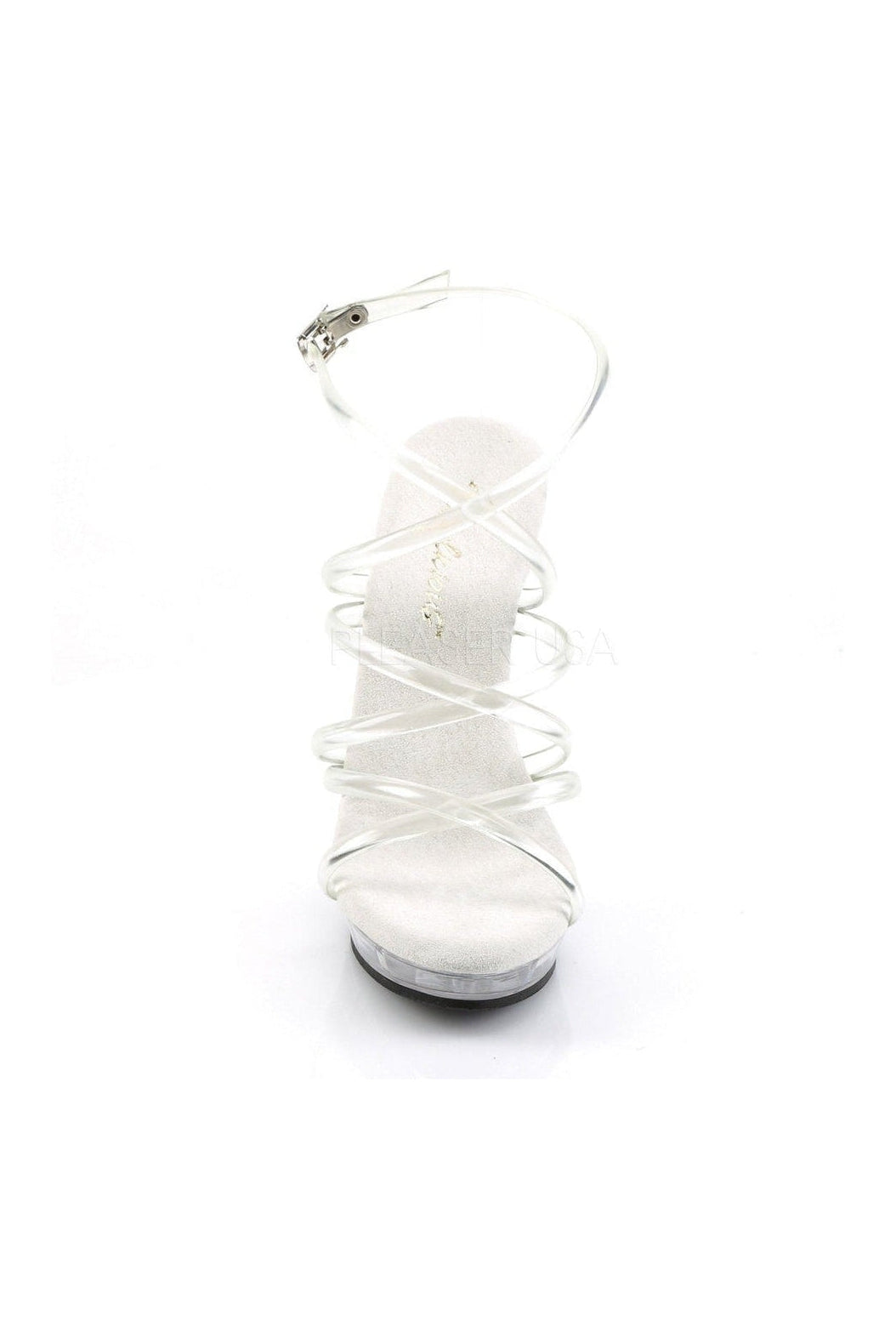 Fabulicious LIP-106 Sandal in Clear Vinyl