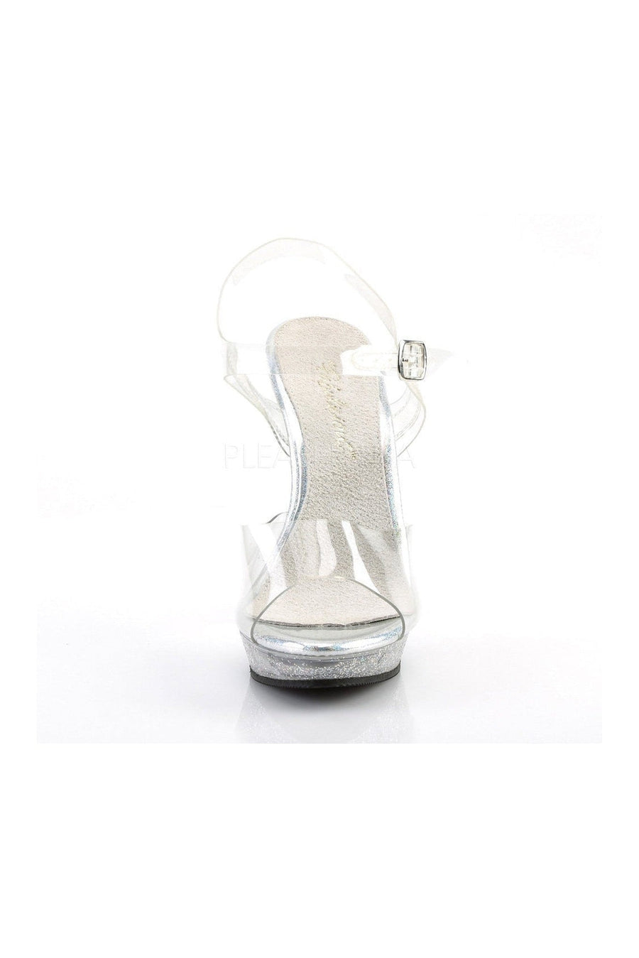 Fabulicious LIP-108MG Sandal in Clear Vinyl