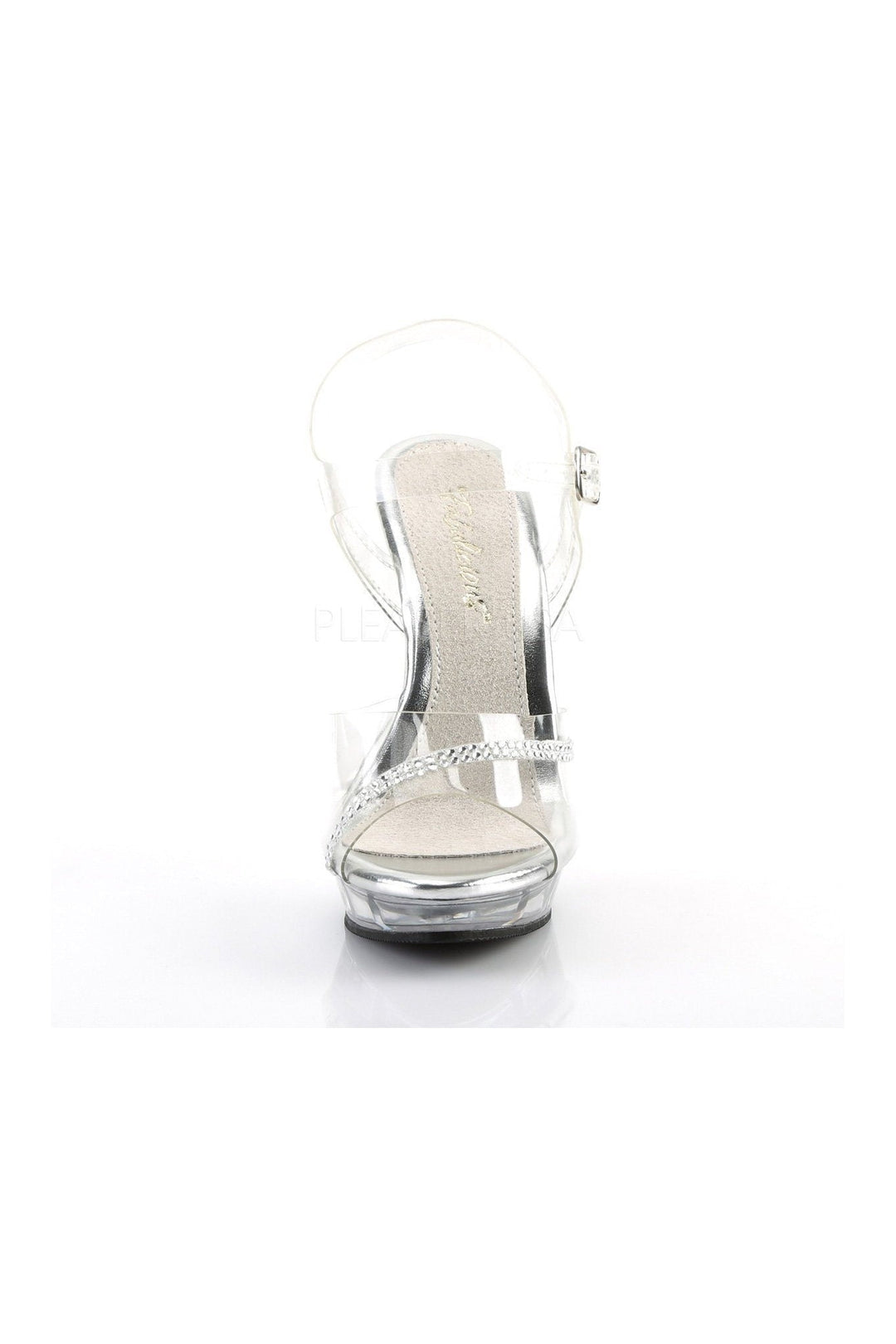 Fabulicious LIP-108R Sandal in Clear Vinyl