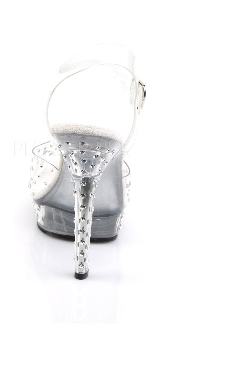 Fabulicious LIP-108RS Sandal in Clear Vinyl
