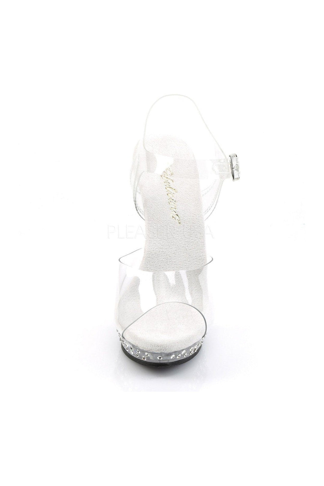 Fabulicious LIP-108SDT Sandal in Clear Vinyl