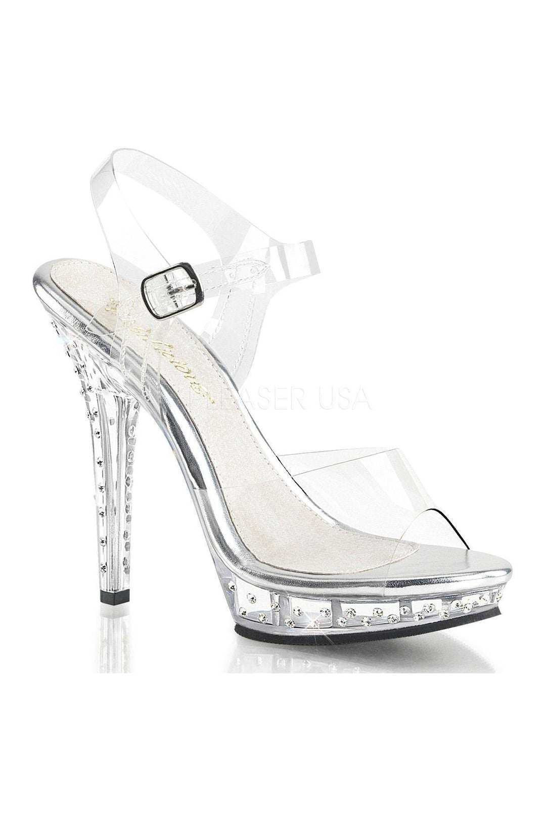 LIP-108SDT Sandal | Clear Vinyl-Fabulicious-Clear-Sandals-SEXYSHOES.COM