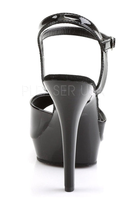 Fabulicious LIP-109 Sandal in Black Patent