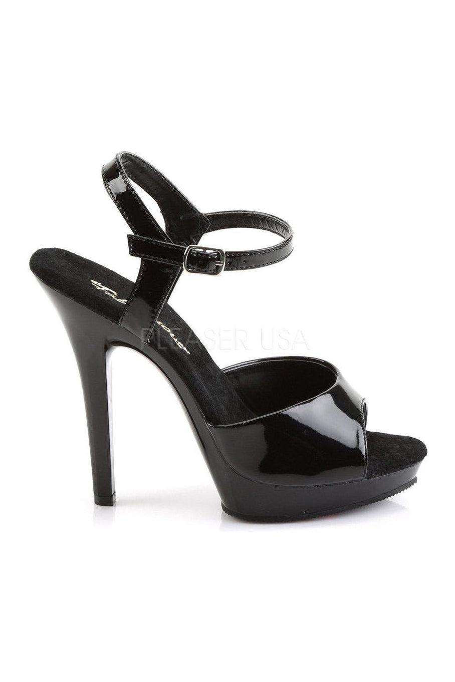 Fabulicious LIP-109 Sandal in Black Patent