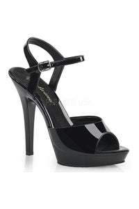 Fabulicious LIP-109 Sandal in Black Patent from SexyShoes.com