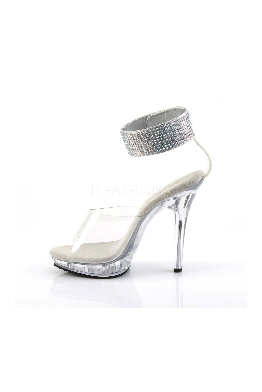 Fabulicious LIP-142 Sandal in Clear Vinyl