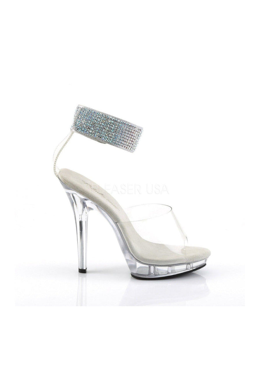 Fabulicious LIP-142 Sandal in Clear Vinyl