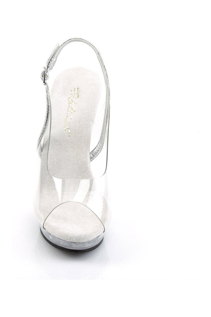 Fabulicious LIP-150 Sandal in Clear Vinyl